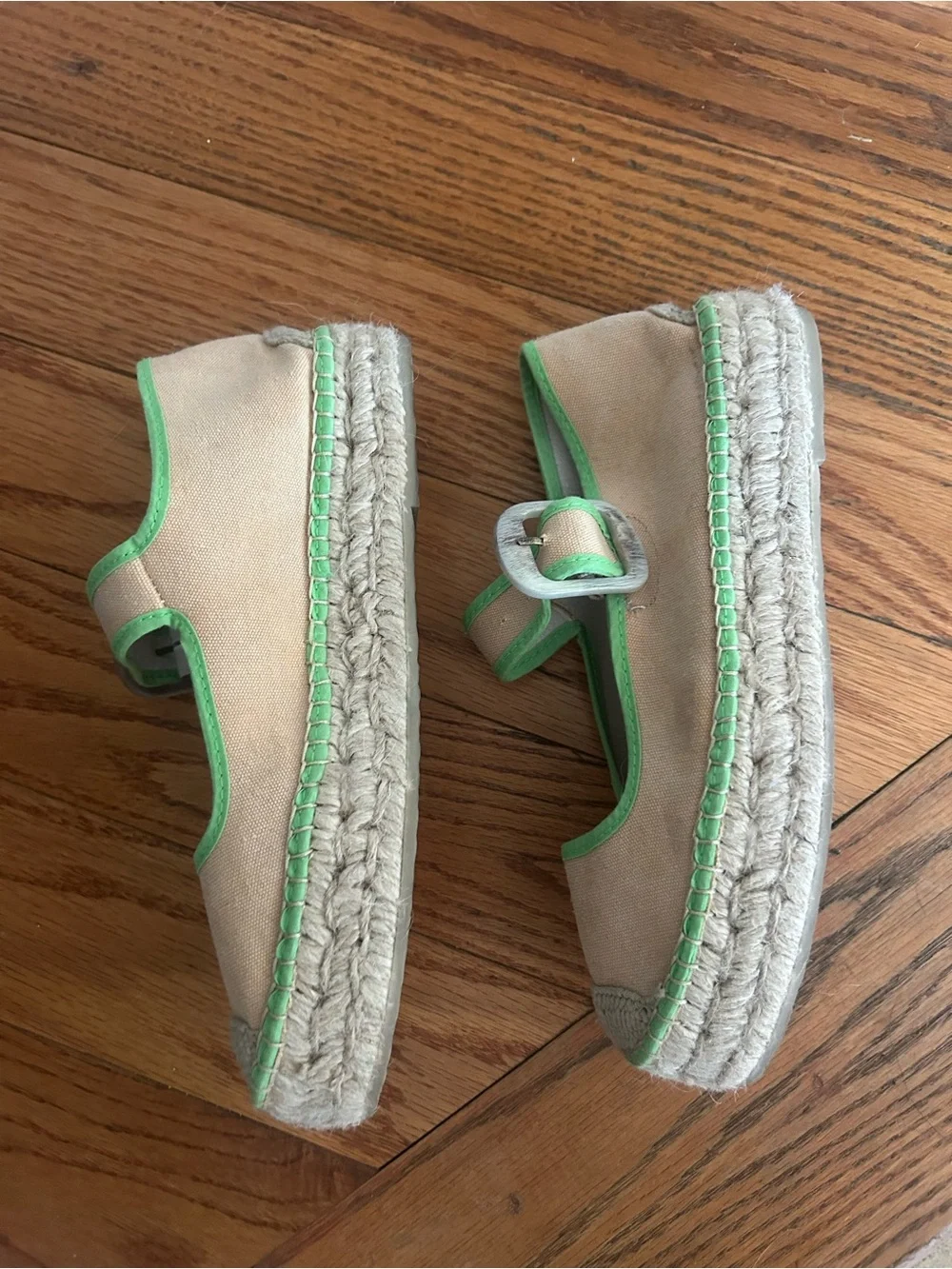 Free People Surfside 2.0 Mary Jane Espadrille Shoes - Salted Lime